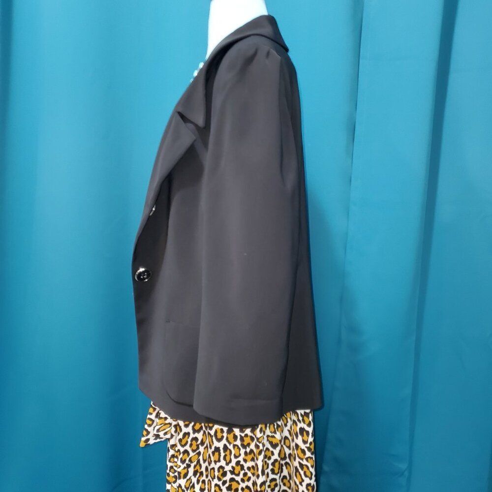 Dillard’s John Meyer Classic Black Blazer w/ paisley silky lining size 14 - Picture 3 of 8